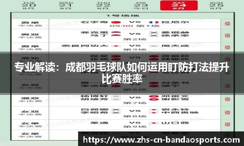 专业解读:成都羽毛球队如何运用盯防打法提升比赛胜率
